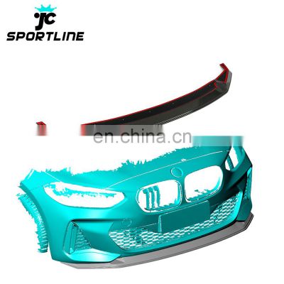 JC Sportline Carbon Fiber F52 M TECH Front Bumper Lip for BMW 1 Series Sedan 2019 2020