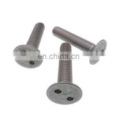 Countersunk Flat Head 2 Hole Drive Machine Screw Stainless Steel photo-3