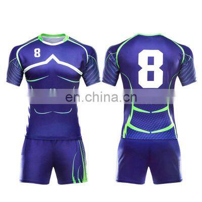 Dryfit Breathable 100% Polyester Custom Rugby Jersey Sublimation Sports Rugby Wear Rugby Uniforms Set