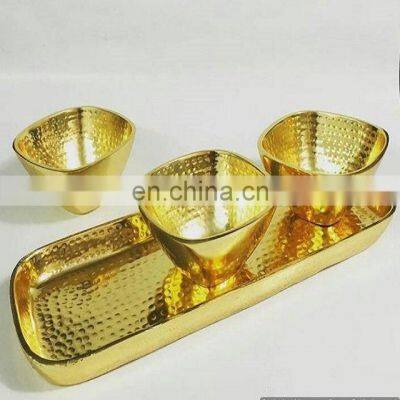 gold plated 3 bowl sets