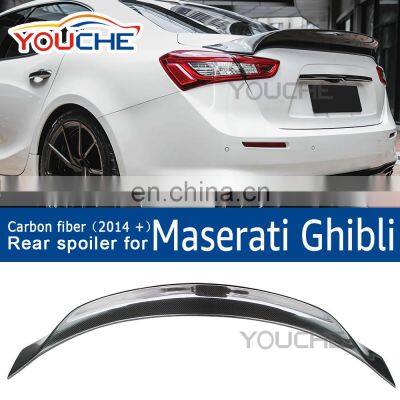 ASPEC style carbon fiber rear trunk boot spoiler for Maserati  Ghibli 2014-2018