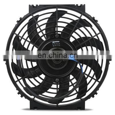 Auto 10'' Inch S Blades Electric Radiator Push Puller Slim Thin 1730 CFM Cooling Fan