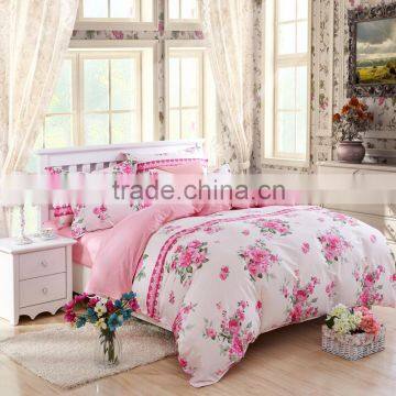 Reactive printed cotton flroal pattern comforter sets couple China turkey bedding sets colorful wooden kids bedroom set