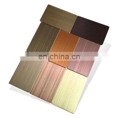 Customized 201 202 304 316 316L gold mirror stainless steel sheet