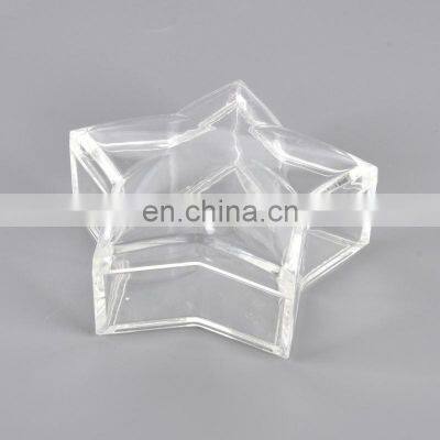 Acrylic cotton pad cotton swab makeup cotton swabs pad organizer star shaped box cosmetic makeup organizer with lid