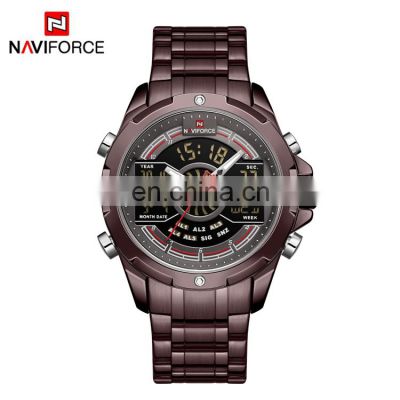 NAVIFORCE NF9170 Men Stylish Japan Analog Digital Stainless Steel Calendar Chronograph Business Wrist Watch