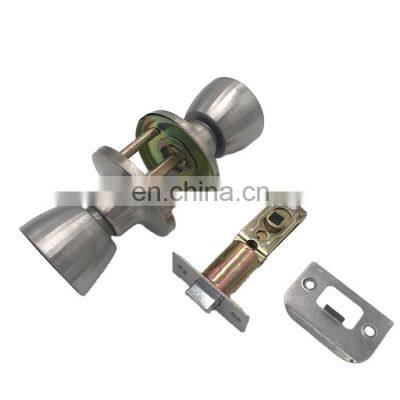 2020 New USA Market Standard 2 Level Iron Security Knob Night Latch Rim Handle Door Lock With 3 Brass Bolt photo-3