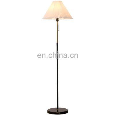 Modern Marble Floor Lamp with White Cloth Cover Living Room Floor Lamp North American Indoor Standing Floor Light