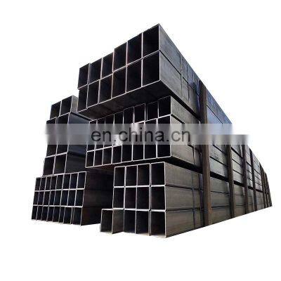 China supply Q195 low carbon black steel hot dip galvanized coating square tube/rectangular hollow tubular steel pipe