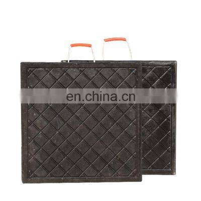 crane jack footpads outrigger plates construction mat 500*500*40mm polyethylene hdpe blocks outrigger pads