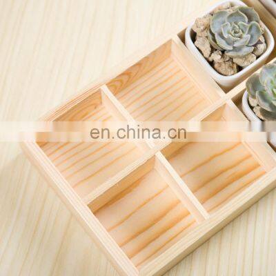 Factory Planter Vase Set Luxury 10 Pcs Small Pots Flower Pot Golden Wood Tray Felt Ceramic Home Used With Flower/green Plant 30 photo-4