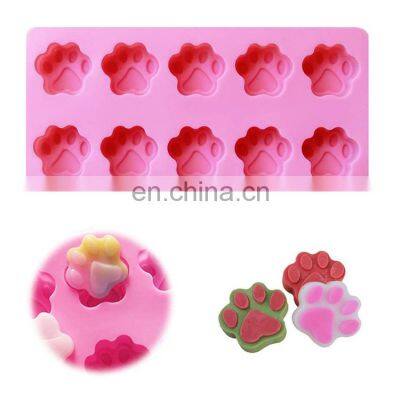 Microwave Dishwasher Safe Nonstick Dog Birthday Baking Mold Cake Decorating Supplies Silicone Puppy Bone Paw Shape Cake Pan