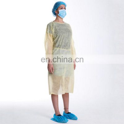 Disposable Isolation Gown PE Coated PP Non- woven Isolation Gown