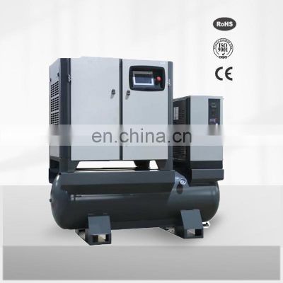 Bison China New Style Low Noise Heavy Duty Single Phase 11Kw 15Hp Screw Air Compressor Oil Free With Dryer