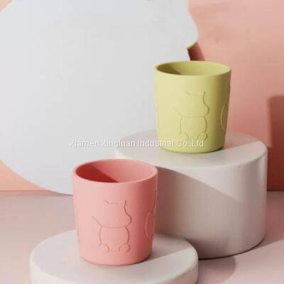 Baby Learn to Drink Cup Baby Silicone Drink Cup Children's Milk Cup Anti Fall Straight Drink Household Open Water Cup photo-2