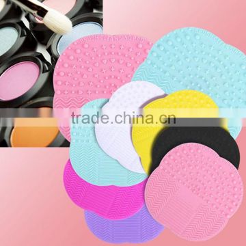 Silicone Makeup Washing Brush Scrubber Board Cosmetic Cleaning Mat Pad Washing Traveling Mini Tools