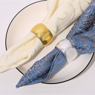 Metal Round Luxury Gold Napkin Rings For Wedding and Dinner Table Party photo-4
