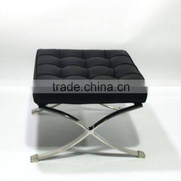 Stainless Steel X Frame Barcelona Ottoman photo-4