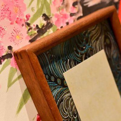 33*16cmXuan Paper Cardboard Edge Protection Thickened Marble Style Black Color Wooden Frame photo-4