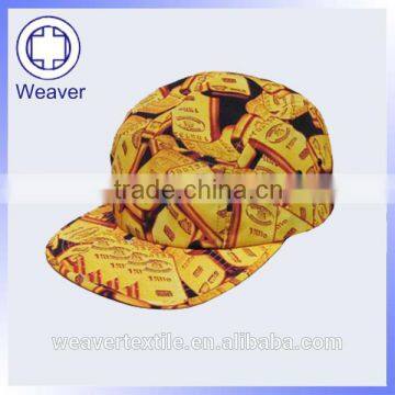 Custom Tie Dye Floral Print Pineapple 5 Panel Snapback Camp Cap Manufacture