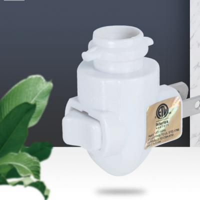 American E12 Screw Socket Lamp Holder,ETL Certification With Switch Socket Night Light Holder, Crystal Salt Lamp Holder