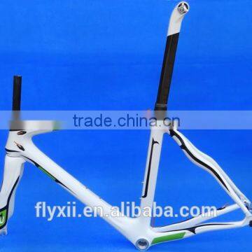 FLX-FR-308P2 : Carbon Cycling Road Bike Frame Fork Seatpost Clamp Headset : 50cm, 54cm, 56cm