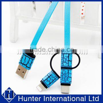 Hot Sell High Speed Flat 3 in 1 Type-C Cable