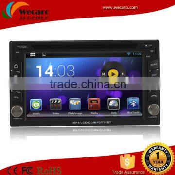 Android 6.2 Inch Double Din Universal In Dash Car Dvd Player 1.6GHz CPU Support DVR Audio Video Player Steering Wheel