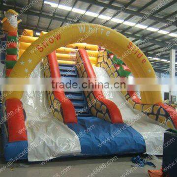 top quality inflatable pvc slide custom factory, cheap inflatable water slide with pool