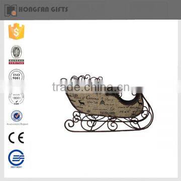 New style metal christmas sleigh car candle