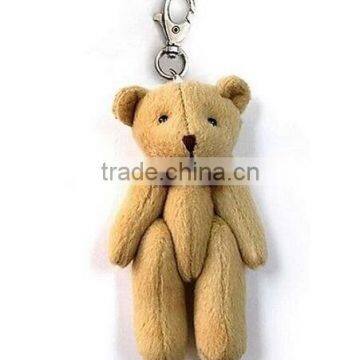 2016 plush joint teddy bear keychain/joint teddy bear keychain/plush bear