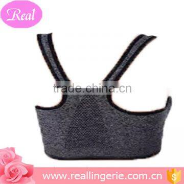 New Style Front Zipper Nylon Cotton Training Sportswear Bra