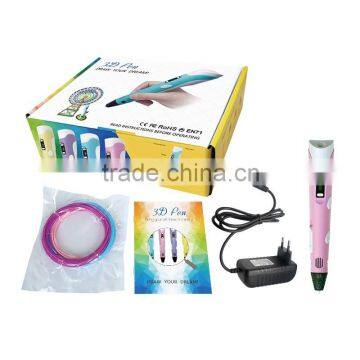 2016 Newest 3D Printer Pen 3D Drawing Pen LED 3D Printing Pen for Kids as Gift