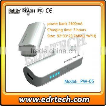 2600mA capacity power bank for psp