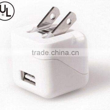 UL! Portable 5v 1a (10w) Usb Charger for Travel With Poldable US Plug