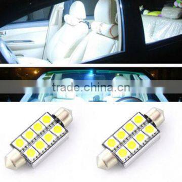 2x White 8SMD 41mm Canbus No Error Car Dome Map LED Light 578 2112 6411 LC-1