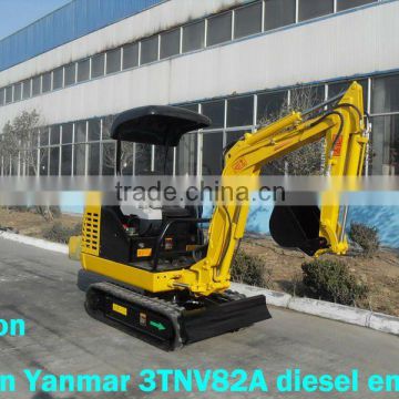 1.8ton micro crawler excavator with Japan Yanmar engine,hammer,tilt bucket,canopy or cabin