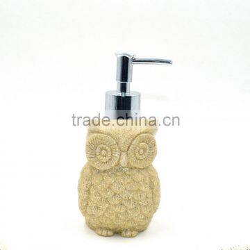 Owl Polyresin Sandstone Bathroom Accessories Set photo-2