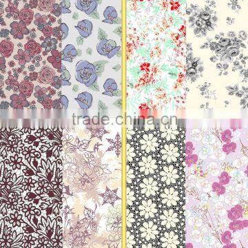 Graceful flower design on nylon spandex swimwear fabric /Flower design pattern printing fabric