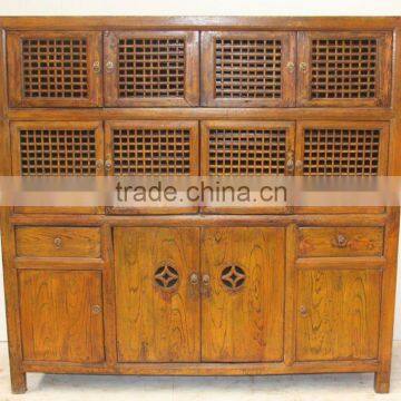 Antique Chinese Solid wood Cupboard Kitchen Cabinet