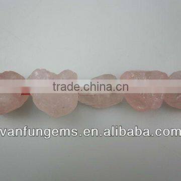 natural rough stone rose quartz