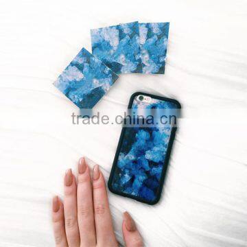 Crystal Blue Silicone Phone Case,Gummy Phone Case