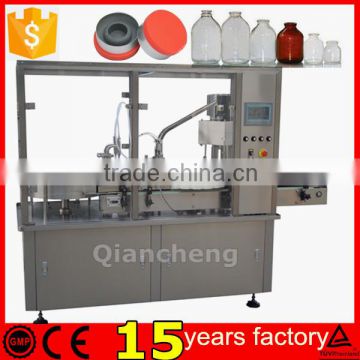 Qiancheng SIEMENS PLC controlled automatic bottle filling capping and labeling machine