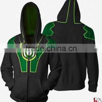 green lanternprinted Super Hero Design Hoodie