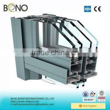 DIN standard visible aluminum frame glass curtain wall