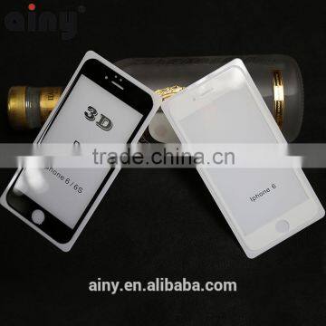 New products factory price Japan Asahi Glass 3D silk printed colorful full cover tempered glass screen protector for iphone 6