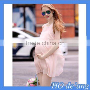 Hogift Maternity clothing casual maternity dress chiffon maternity clothes plus size ladies sexy pregnant dresses