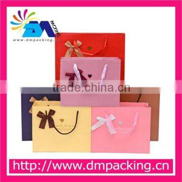 Glossy lamonation 230gsm CMYK ribbon paper bag printing