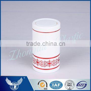 Good grade white colored and red floral design top opening cap for brandy whisky