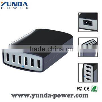 Portable USB Charger with 6 Ports stable 12A output Manufacturer